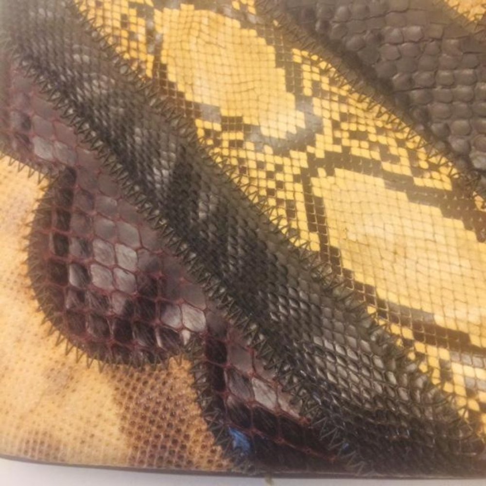 Supreme Patchwork Snake Skin Clutch Shoulder Bag - image 3